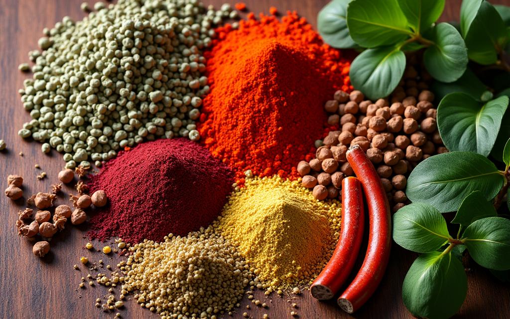 Native Australian herbs and spices collection
