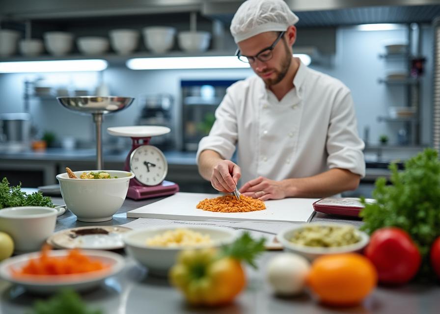 Recipe development and testing in professional kitchen